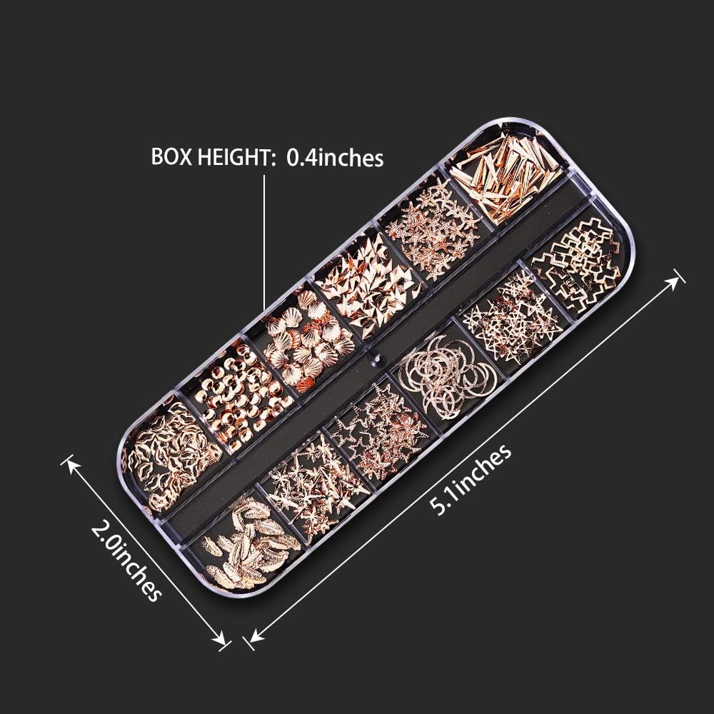 Artdone 12 boxes nail rhinestone kit with tweezers and three picking pens - 2