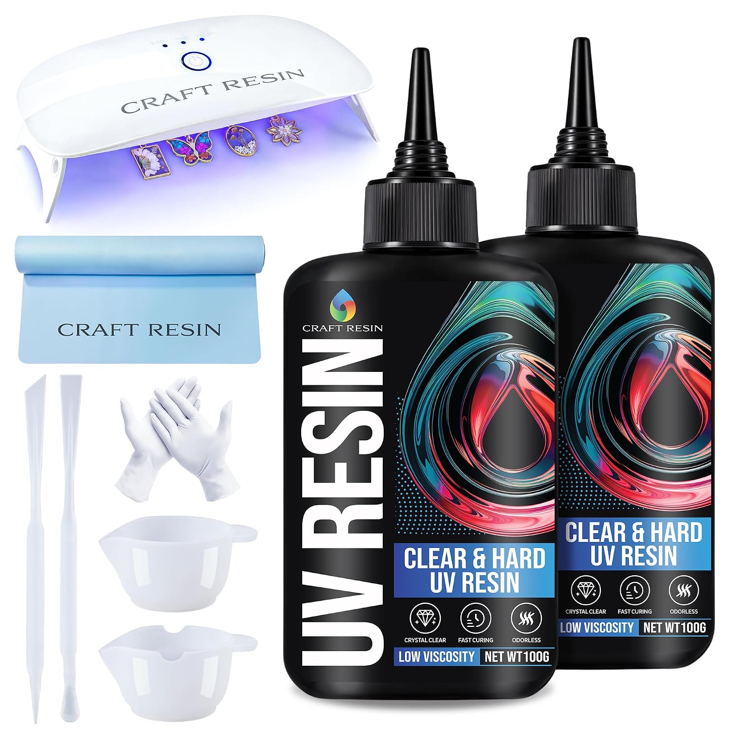 36W UV Resin Kit for Jewelry Making — Starter Kit