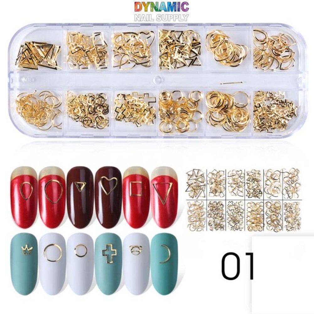 Autumn Nail Looks: 3D Hollow Metal Sequins for Fall
