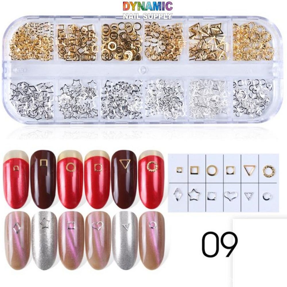 3D hollow metal nail sequins box - 4