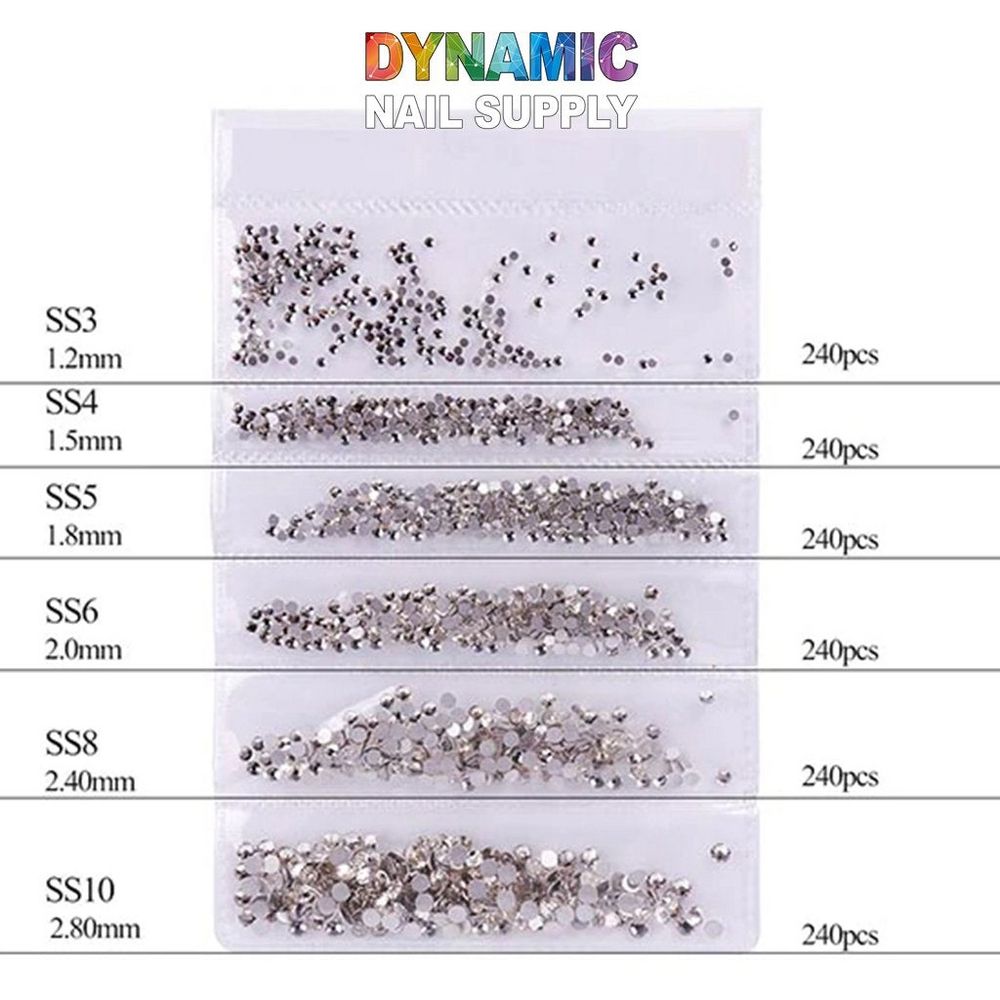 3D nail rhinestone gems mix - 3