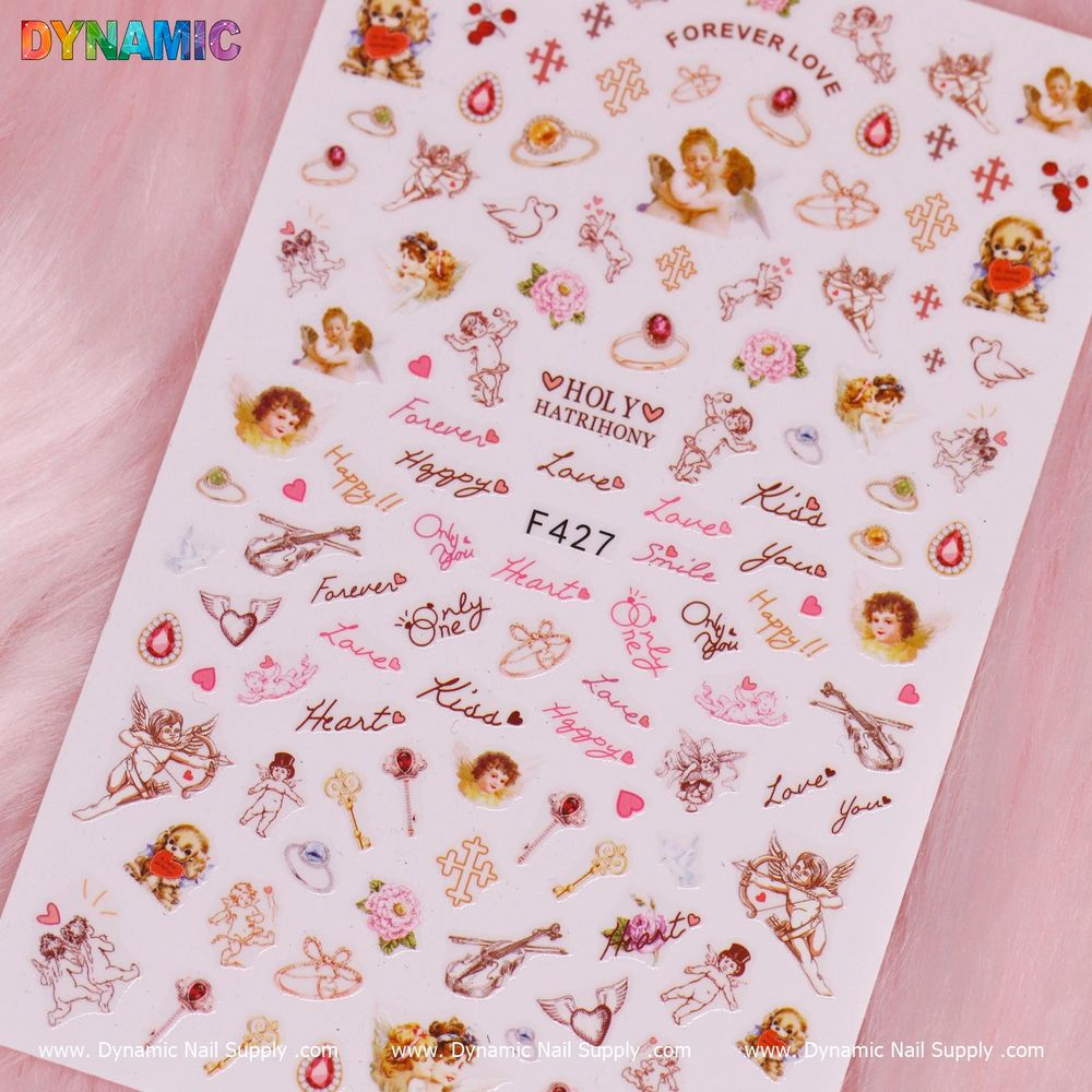 Angel Face Nail Stickers: Seamless Religious Nail Service