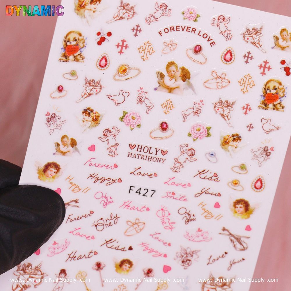 angel face nail sticker sheet - 2