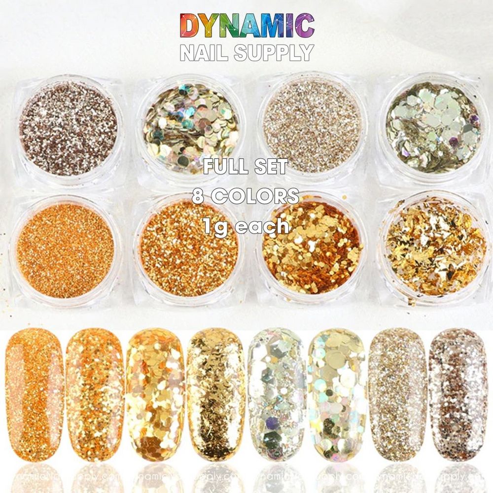 Holographic Nail Glitter Set for Salon Workflows
