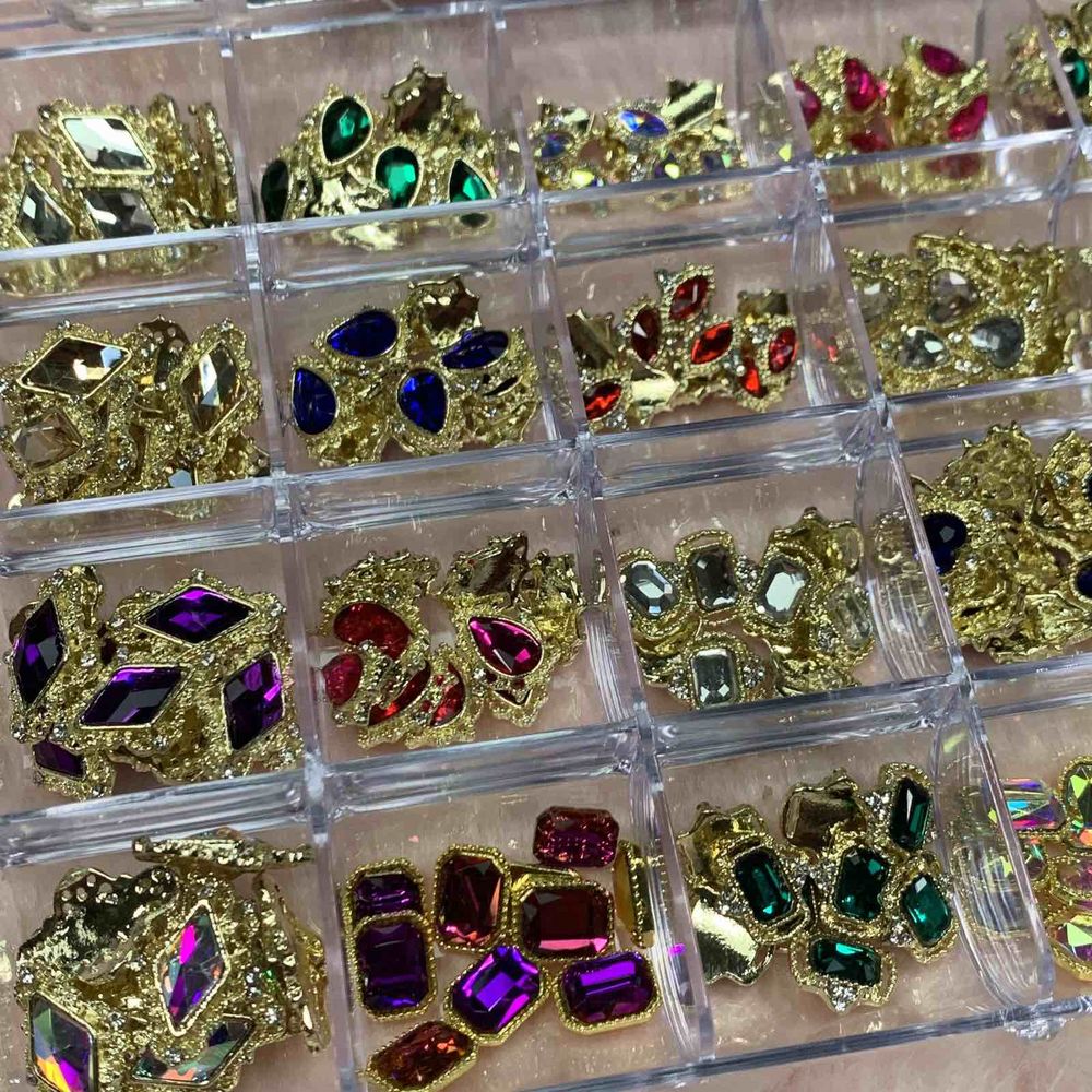 assorted colorful nail charm gems - 2