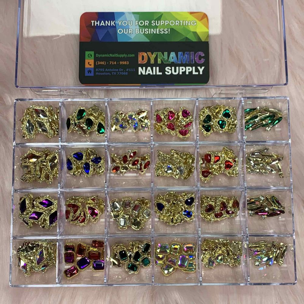 assorted colorful nail charm gems - 4