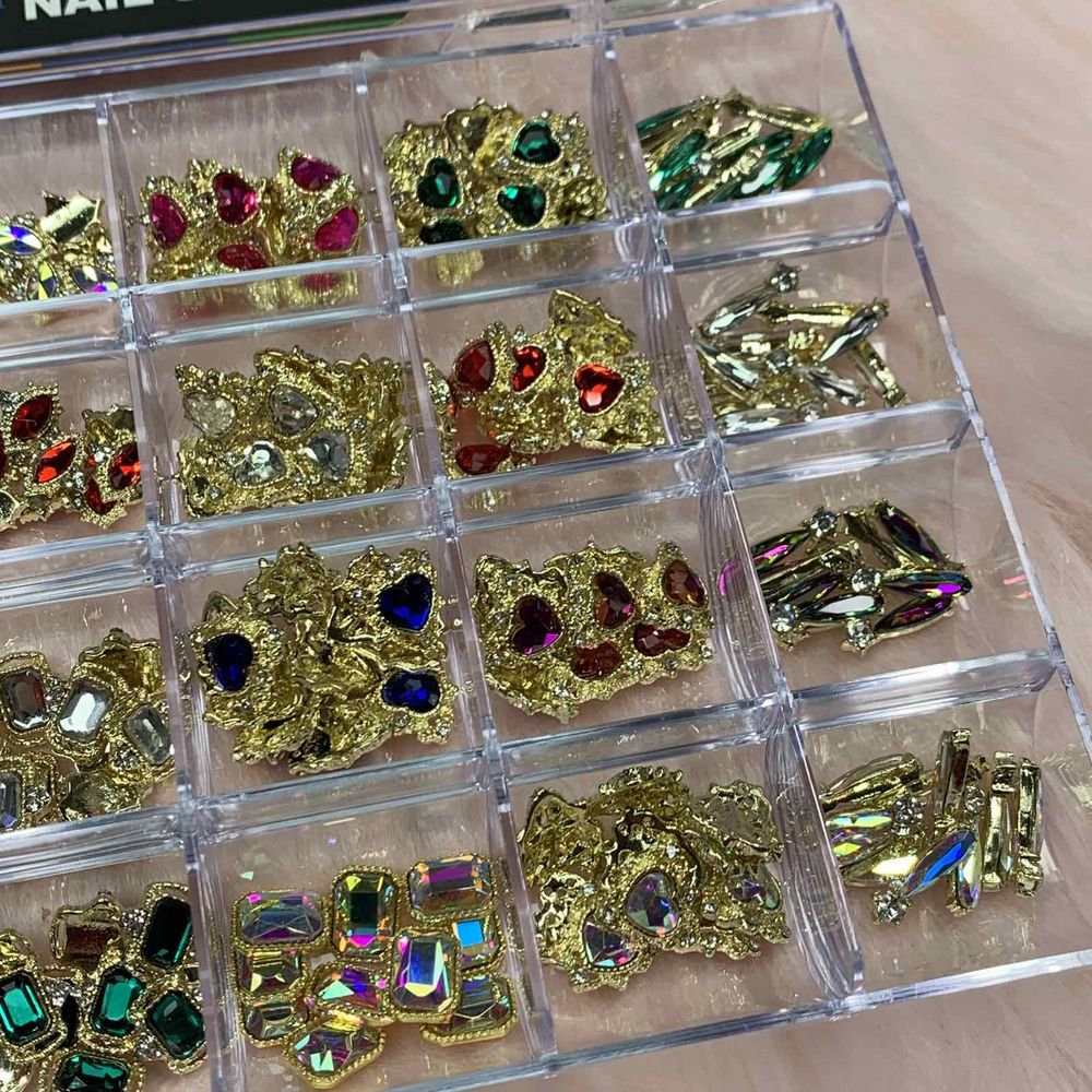 assorted colorful nail charm gems - 6