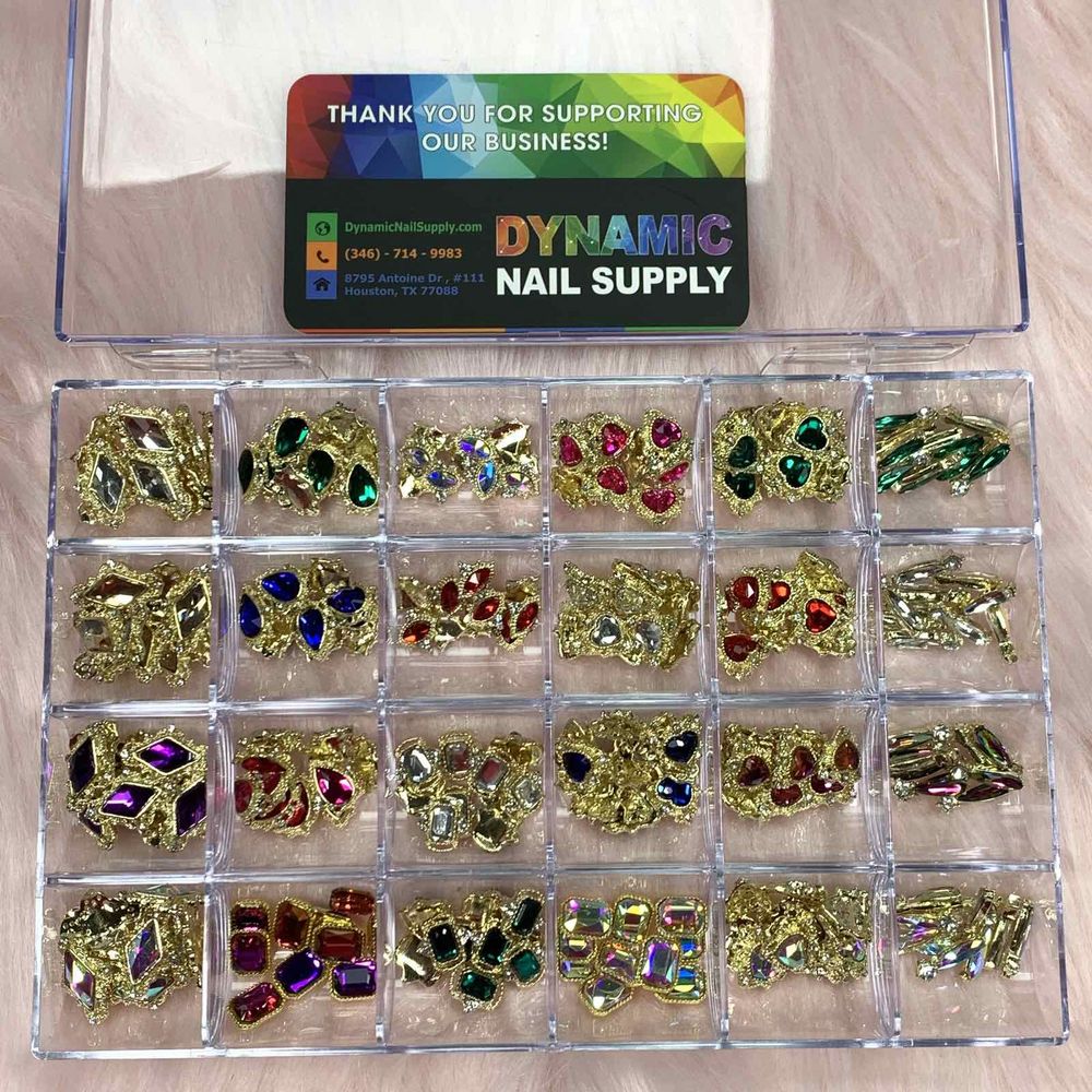 assorted colorful nail charm gems - 7